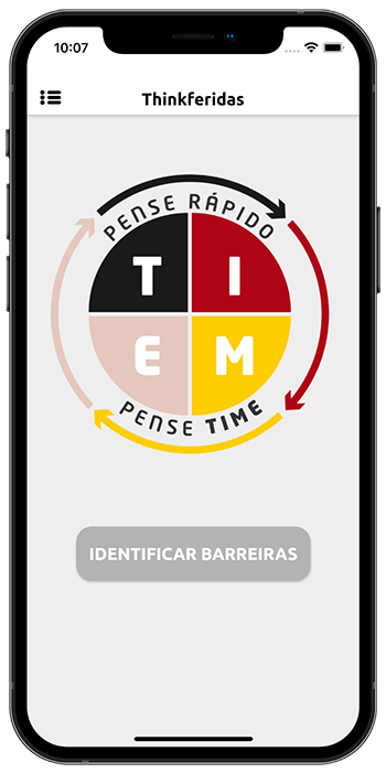 Think Feridas App - Showcase Página Inicial